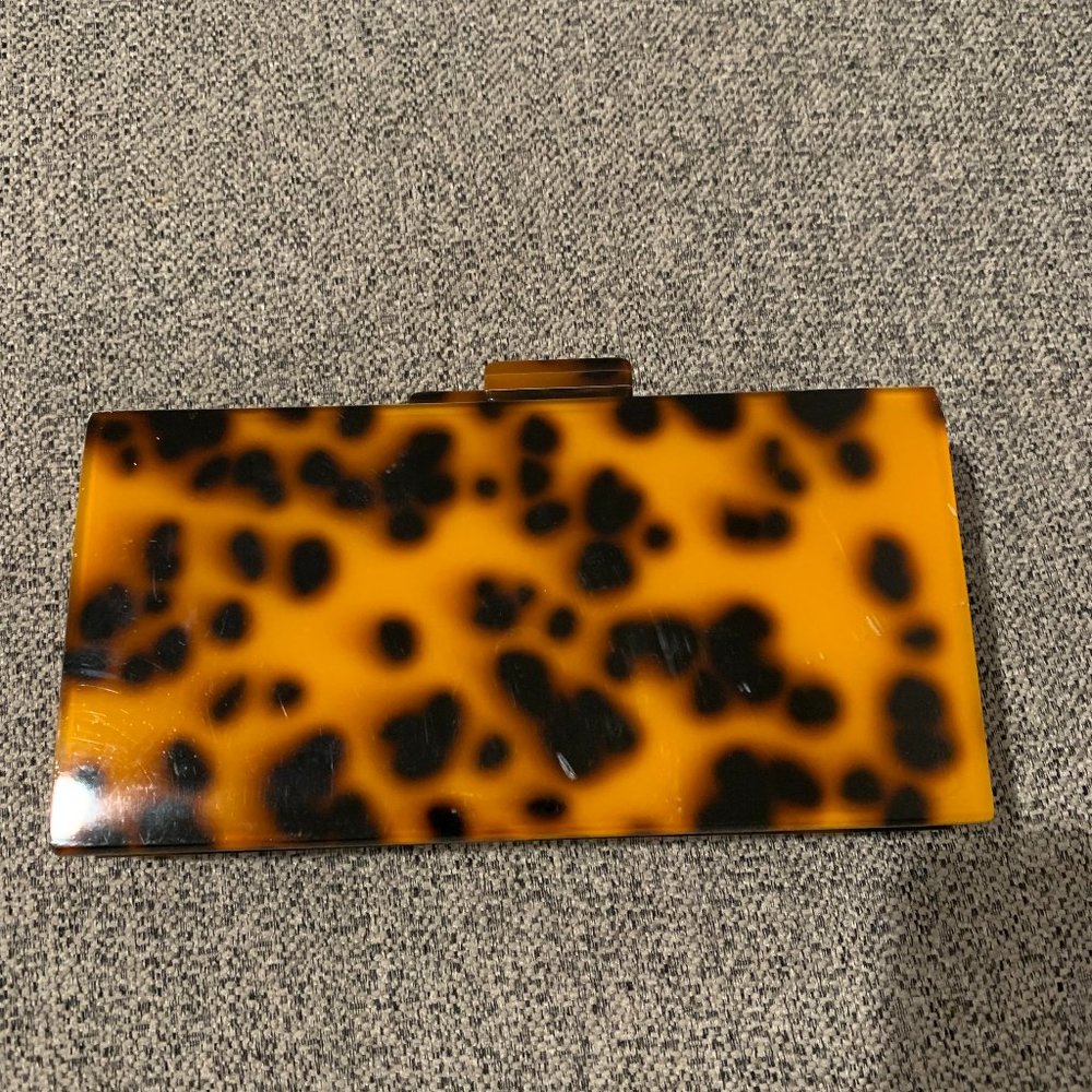 Tortoise Acrylic Box Clutch